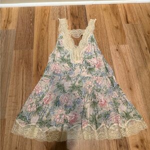Promesa Pastel Floral Dress with Lace Detail